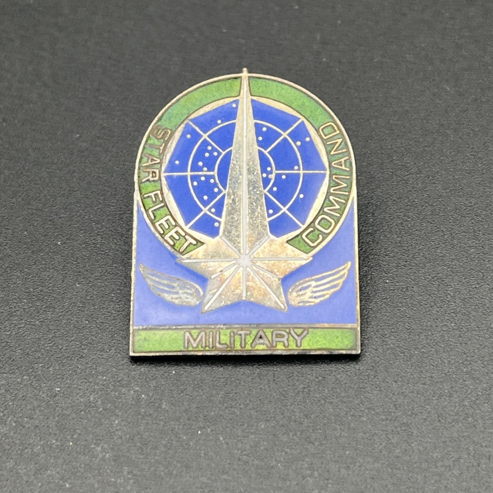 1986 Star Trek Star Fleet Command Military Lapel Hat Pin
